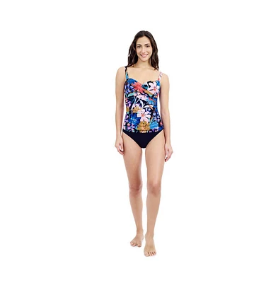 Melody D Cup Crisscross Detail Tankini Underwire Adjustable Straps