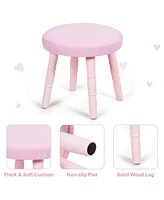 Gouun Kids Vanity Makeup Table and Chair Set Make Up Stool