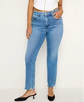 Good American Women's High-Rise Straight-Leg Jeans