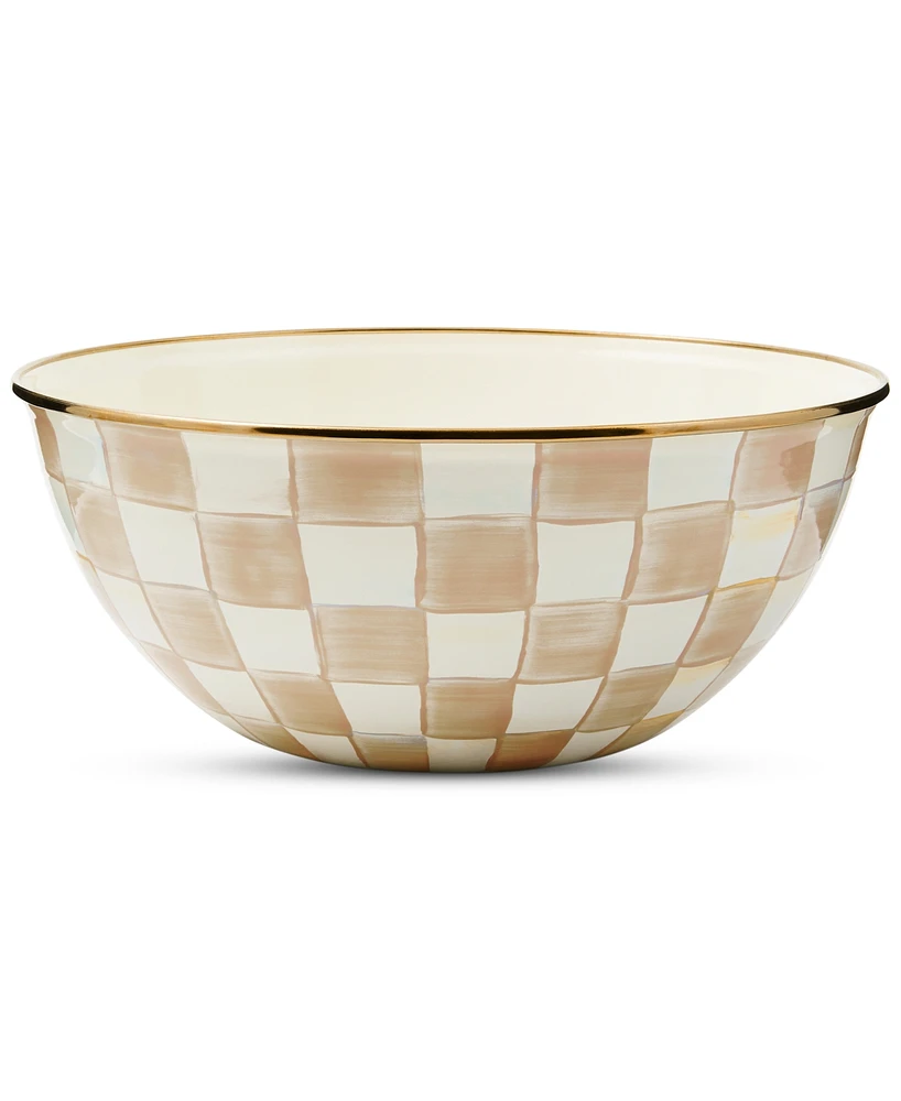 Mackenzie-Childs Mocha Check Large Everyday Bowl, 128-oz.