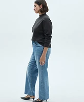 Mango Women's Perkins-Neck Knitted Sweater