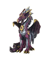 Fc Design "2-pc Gift Set" 5"H Purple Dragon Figurine Statue Ornament Home Room Office Decor and Perfect Gift Ideas for Housewarming, Holidays and Birt