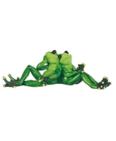 Fc Design "2-pc Gift Set" 9"W Happy Frog Couple Leaning Back to Back Statue Animal Figurine Statue Ornament Home Room Office Decor and Perfect Gift Id