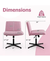 Gouun Criss Cross Legged Chair No Wheels 120° Rocking Adjustable Height