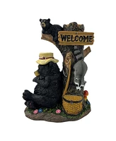 Fc Design "2-pc Gift Set" 8"H Bear with Racoon Stealing Food Figurine Statue Ornament Home Room Office Decor and Perfect Gift Ideas for Housewarming,