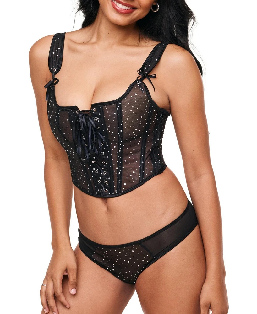 Adore Me Women's Diamond Corset & Panty Set