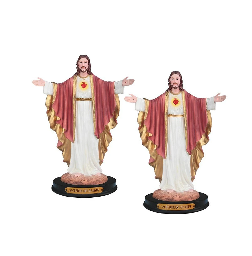 Fc Design "2-pc Gift Set" 12"H Sacred Heart of Jesus with Open Arms Statue Holy Figurine Statue Ornament Home Room Office Decor and Perfect Gift Ideas