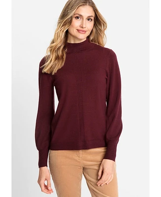 Olsen Women's Long Sleeve Mock Neck Sweater