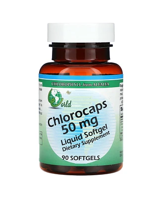 World Organic Chlorocaps, 50 mg, 90 Softgels