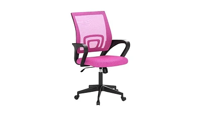 Slickblue Modern Mid-Back Ergonomic Mesh Office Desk Chair with Armrests and Wheels for Comfort and Mobility