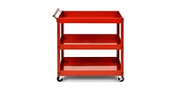 Slickblue Steel Frame Kitchen Serving Utility Cart on Wheels with 2 Bottom Shelves