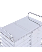 Gouun 12 Storage Drawer Organizer Bins Rolling Cart