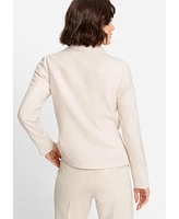 Olsen Women's Long Sleeve Jersey Knit Biker Style Blazer