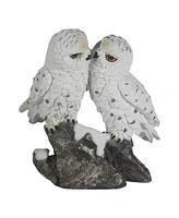 Fc Design "2-pc Gift Set" 6"H Snow Owl Kissing Figurine Statue Ornament Home Room Office Decor and Perfect Gift Ideas for Housewarming, Holidays and B