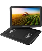 Impecca 15.4” Portable Dvd Player with Swivel Screen and Usb/Sd Support, Black