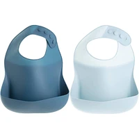 Sperric Silicone Baby Bibs - Soft Bib with Food Catcher and Waterproof Material Adjustable Fit for Toddler