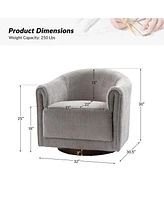 Hulala Home Jeffrey Modern Swivel Chair with Sturdy Wooden Base