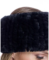 Julia & Stella by Maximilian Knitted Shearling Headband