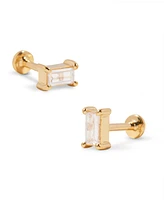 brook & york Zola Baguette Flat Back Earring