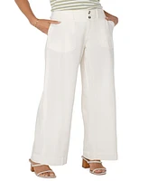 Liverpool Los Angeles Women's Utility Patch Pocket Wide Leg Pants