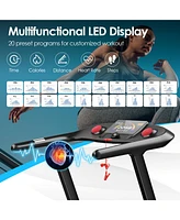 Gymax 4.75HP Treadmill Folding Electric Running Machine w/ Voice & App Control
