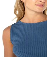 Liverpool Los Angeles Women's Sleeveless Boat Neck Rib Knit Top