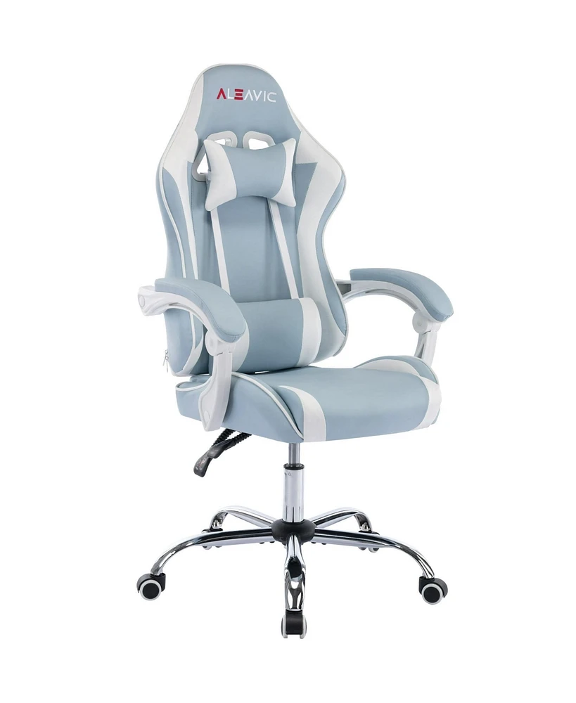Dyhome Adjustable Reclining Ergonomic Faux Leather Swiveling Pc & Racing Game Chair