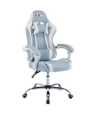 Dyhome Adjustable Reclining Ergonomic Faux Leather Swiveling Pc & Racing Game Chair
