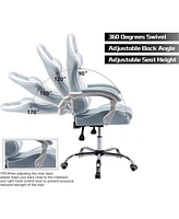 Dyhome Adjustable Reclining Ergonomic Faux Leather Swiveling Pc & Racing Game Chair