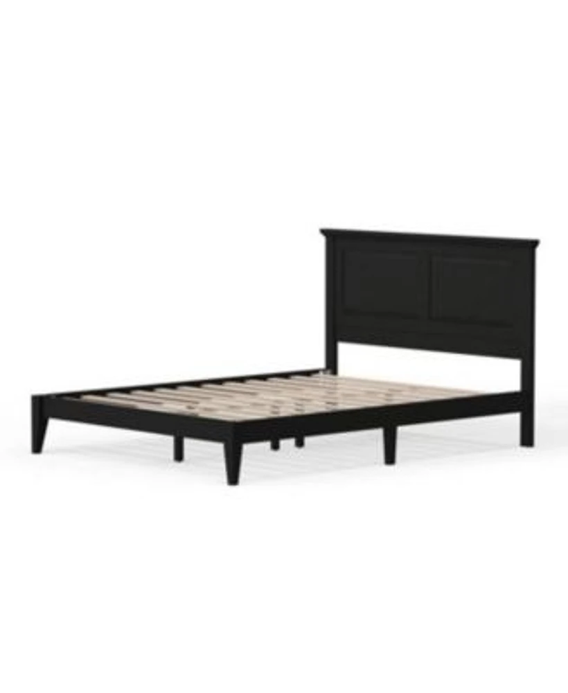 Slickblue Traditional Platform Bed Frame With Headboard Classic Sturdy Bed Frame Design