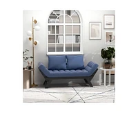 Slickblue 3 In 1 Convertible Sofa Chaise Lounger Bed with 2 Large Pillows