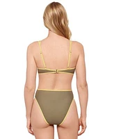 Salt Cove Juniors Plunge Underwire Bikini Top High Waist Bikini Bottoms Exclusively At Macys