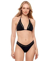 Salt Cove Juniors Studded Convertible Bikini Top Hipster Bottoms Exclusively At Macys