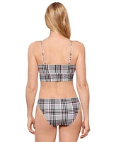 Salt Cove Juniors Plaid Tie Front Hankini Top Hipster Bottoms Exclusively At Macys