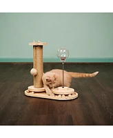 Interactive Scratch Post and Activity Center -- The Ultimate Cat Playground S1501