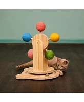 The Complete Interactive Play Center: Pinewood Ferris Wheel Cat Toy