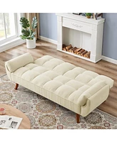 Slickblue Mid-Century Modern Sofa Bed - Stylish Convertible Couch for Small Spaces