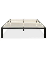 Slickblue Modern Metal Platform Bed Frame with Wood Slats