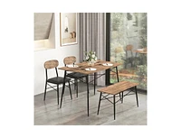 Slickblue Modern 4-Piece Dining Set with Table and Chairs for Stylish Dining Spaces