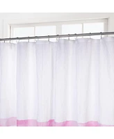Awesome Home Crinkle Stripe Textured Fabric Shower Curtain, 72"X72"