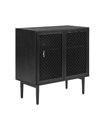 Hulala Home Giovanna Modern 32"Tall 2-Door Accent Cabinet with Adjustable Feet