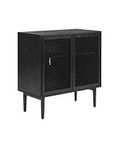 Hulala Home Giovanna Modern 32"Tall 2-Door Accent Cabinet with Adjustable Feet