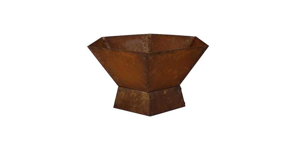 Slickblue 23 Inch Rustic Steel Affinity Fire Pit