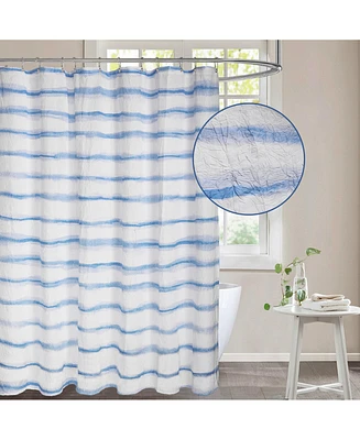 Awesome Home Wavy Stripe Texture Fabric Shower Curtain, 72"X72"
