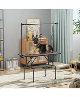 Lovmor Dog Grooming Table,Foldable Pet Grooming Tables at Home with Adjustable Arm,Nooses