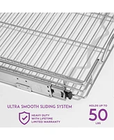 Florida Brands Sliding Rails - Pair of Heavy Duty Drawer Rails with Smooth Sliding System 17"