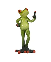 Fc Design "2-pc Gift Set" 6.25"H Frog Naughty Gesture Figurine Statue Ornament Home Room Office Decor and Perfect Gift Ideas for Housewarming, Holiday