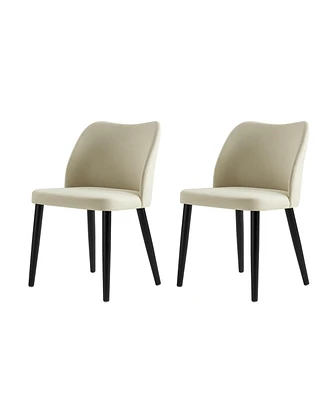 Hulala Home Melisa Modern Dining Chair with Solid Wood Tapered Legs