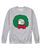 Airwaves Men's Peanuts Snoopy Wreath Long Sleeve Fleece