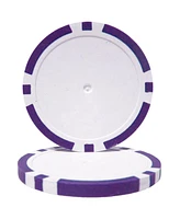 Slickblue Blank 8-Stripe Poker Chips (25-Pack) – Casino-Style Poker Chips